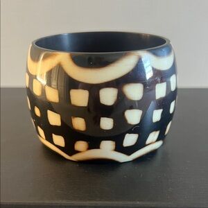 Chic Brown and Cream Patterned Bracelet